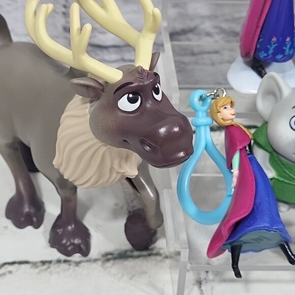 Disney Frozen Figures Large Lot Trolls Sven Kristoff Young Twin Elsas Anna Olaf - Picture 5 of 12